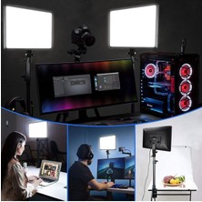 ENSİGA Megalux Profesyonel Fotoğraf ve Video Için Çekim Işığı Ring Lıght Stüdyo 12 Inç +2,1 Metre Tripod