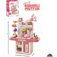 Oyuncak Buharlı Gerçek Su Akan Eğitici Mini Mutfak Seti - Buhar Çıkartan Aksesuarlı Evcilik Oyun Set
