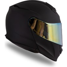 Delta Basic Mat Siyah Çene Açılır Kask
