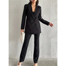 Reçel Preminyum Oversize Üst Alt Blazer Takım