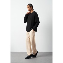 Oversize Uzun Kol Esnek Modal Erkek T-Shirt