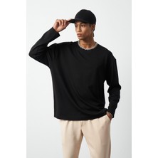 Oversize Uzun Kol Esnek Modal Erkek T-Shirt