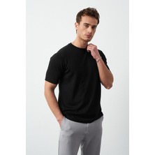 Modal Kumaş Regular Fit Sıfır Yaka T-Shirt