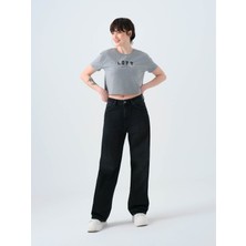 Loft Long Crop Gri Kadın T-Shirt LF2038988