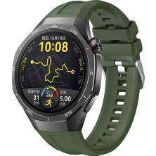 Zore Huawei Watch Gt5 Pro 46mm Uyumlu Krd-130 Silikon Kordon Strap Kayış-Yeşil