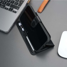 Toronata Casper Apple iPhone 16 Pro Max Deri Kılıf Mıknatıslı Ayrılabilir Cüzdan-Siyah