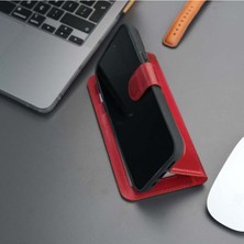 Toronata Casper Apple iPhone 16 Pro Max Deri Kılıf Mıknatıslı Ayrılabilir Cüzdan-Kırmızı