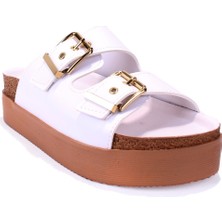 Dagoster DZA07-89023 Beyaz Ortopedik Günlük Spor Kadın Terlik