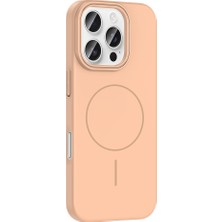 Zore Apple iPhone 16 Pro Kılıf Magsafe Şarj Özellikli Zore Ruby Silikon Kapak - Gri