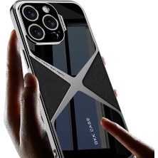 Zore Apple iPhone 15 Pro Max Kılıf Ultra Ince Kamera Korumalı Pc + Deri Arka Yüzey Zore X-Pro Kapak-Titan