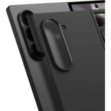 Galaxy Z Fold 6 Kılıf Zore Sert Kıpta Kapak-Titanyum-Gri