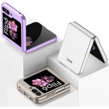 Zore Galaxy Z Flip 6 Kılıf Zore Sert Kıpta Kapak-Gümüş