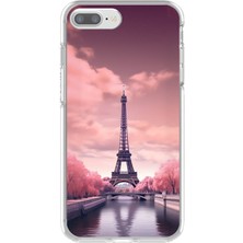 Dali Design iPhone 8 Plus Uyumlu Şeffaf Kılıf Paris 3 Tasarımlı
