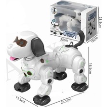 Uzaktan Kumandalı Sesli ve Işıklı Dokunma & El Hareketleri Algılayan Buhar Çıkartan Robot Köpek