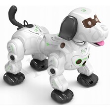 Uzaktan Kumandalı Sesli ve Işıklı Dokunma & El Hareketleri Algılayan Buhar Çıkartan Robot Köpek