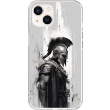 Dali Design iPhone 13 Uyumlu Şeffaf Kılıf Spartan 2 Tasarımlı
