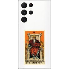 Dali Design Samsung Galaxy S22 Ultra Uyumlu Şeffaf Kılıf Tarot The Emperor Tasarımlı