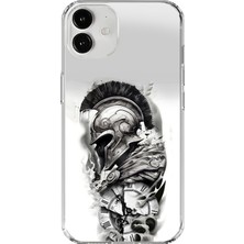 Dali Design iPhone 12 Uyumlu Şeffaf Kılıf Spartan 3 Tasarımlı