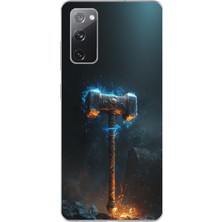Dali Design Samsung Galaxy S20 Fe Uyumlu Şeffaf Kılıf Çekiç Tasarımlı