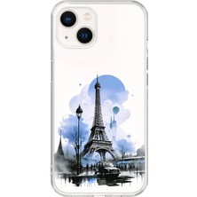 Dali Design iPhone 13 Mini Uyumlu Şeffaf Kılıf Paris 2 Tasarımlı