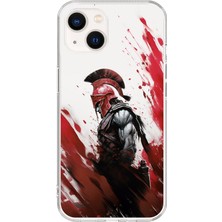 Dali Design iPhone 15 Uyumlu Şeffaf Kılıf Spartan 1 Tasarımlı