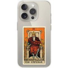 Dali Design iPhone 15 Pro Uyumlu Şeffaf Kılıf Tarot The Emperor Tasarımlı