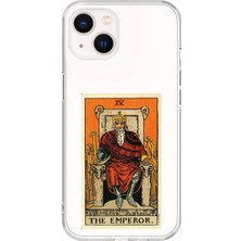 Dali Design iPhone 15 Uyumlu Şeffaf Kılıf Tarot The Emperor Tasarımlı