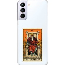 Dali Design Samsung Galaxy S21+ Uyumlu Şeffaf Kılıf Tarot The Emperor Tasarımlı