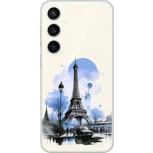 Dali Design Samsung Galaxy S23+ Uyumlu Şeffaf Kılıf Paris 2 Tasarımlı