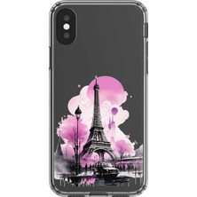 Dali Design iPhone x Uyumlu Şeffaf Kılıf Paris 1 Tasarımlı