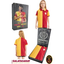 Galatasaray Orijinal Lisanslı Match Day Polo Çocuk T-Shirt Metin Oktay Baskılı Hediyelik Ahşap Kutulu