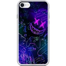 Dali Design iPhone 8 Uyumlu Şeffaf Kılıf Grafiti 4 Tasarımlı