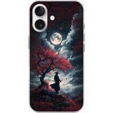Dali Design iPhone 16 Uyumlu Şeffaf Kılıf Japon Samuray 2 Tasarımlı
