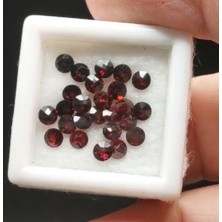 Aries 4.62 ct 25PCS  3.5 mm Round Natural Red Mozambique Garnet Africa