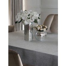 Işıltı Home Desing Işıltı Home Desıgn Aynalı Cam Vazo Uzun Boy + Yuvarlak 2 Li Set Gri Renk