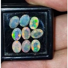 Aries 4.31 ct 7X5 mm Oval Faceted 9pcs Natural Ethiopian Opal