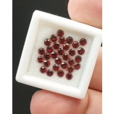 Aries 5.07 ct  3.5  mm 30PCS Lot Round Natural Red Mozambique Garnet Africa