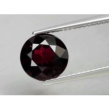 Aries 2.93 ct 8.3 mm Round Natural Deep Reddish Purple Rhodolite Garnet, Madagascar