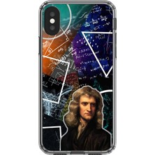 Dali Design iPhone Xs Max Uyumlu Şeffaf Kılıf Isaac Newton Tasarımlı