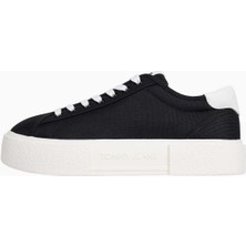 Tommy Hilfiger TJW FLATFORM CANVAS SNEAK Siyah Kadın Sneaker