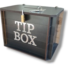 Demotasarım Kumbara - Parabox Ahşap Tip Box (Siyah)