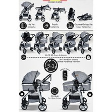 Baby Home 950 Ayrılıp Birleşebilen Travel Sistem Ikiz Bebek Arabası
