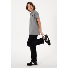 U.s. Polo Assn. Erkek Çocuk Gri Melanj Tişört Basic 50295504-VR086
