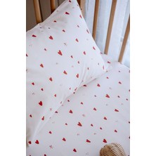 Tba Collection Bebek Boy Lastikli Çarşaf Seti | Red Hearts