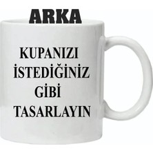 HediyeLens Kişiye Özel Tasarımlı Beyaz Kupa Bardak Annelere Özel
