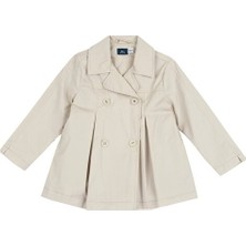 Chicco Kız Çocuk Manto Günlük Kullanım İçin Düz Desenli Midi Model Cırtlı Kapatma