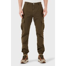 Tommy Jeans  Pamuk Slim Fit Normal Bel Lastikli Paça Kargo Pantolon Erkek Pantolon DM0DM20284 M12