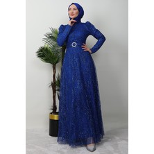 Giza Store Nilda Simli Abiye Bordo