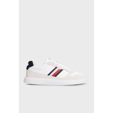 Tommy Hilfiger Deri Süet Detaylı Logolu Sneaker Ayakkabı Erkek Ayakkabı FM0FM04889 0k6