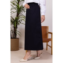İlkimay.com Benja Beli Lastikli Gabardin Etek 1405 - Lacivert